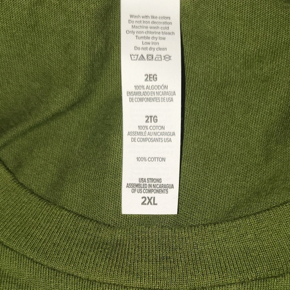 New DIRTY HIPPIE green Oversized Womens Tee XXL 2XL - Picture 5 of 5